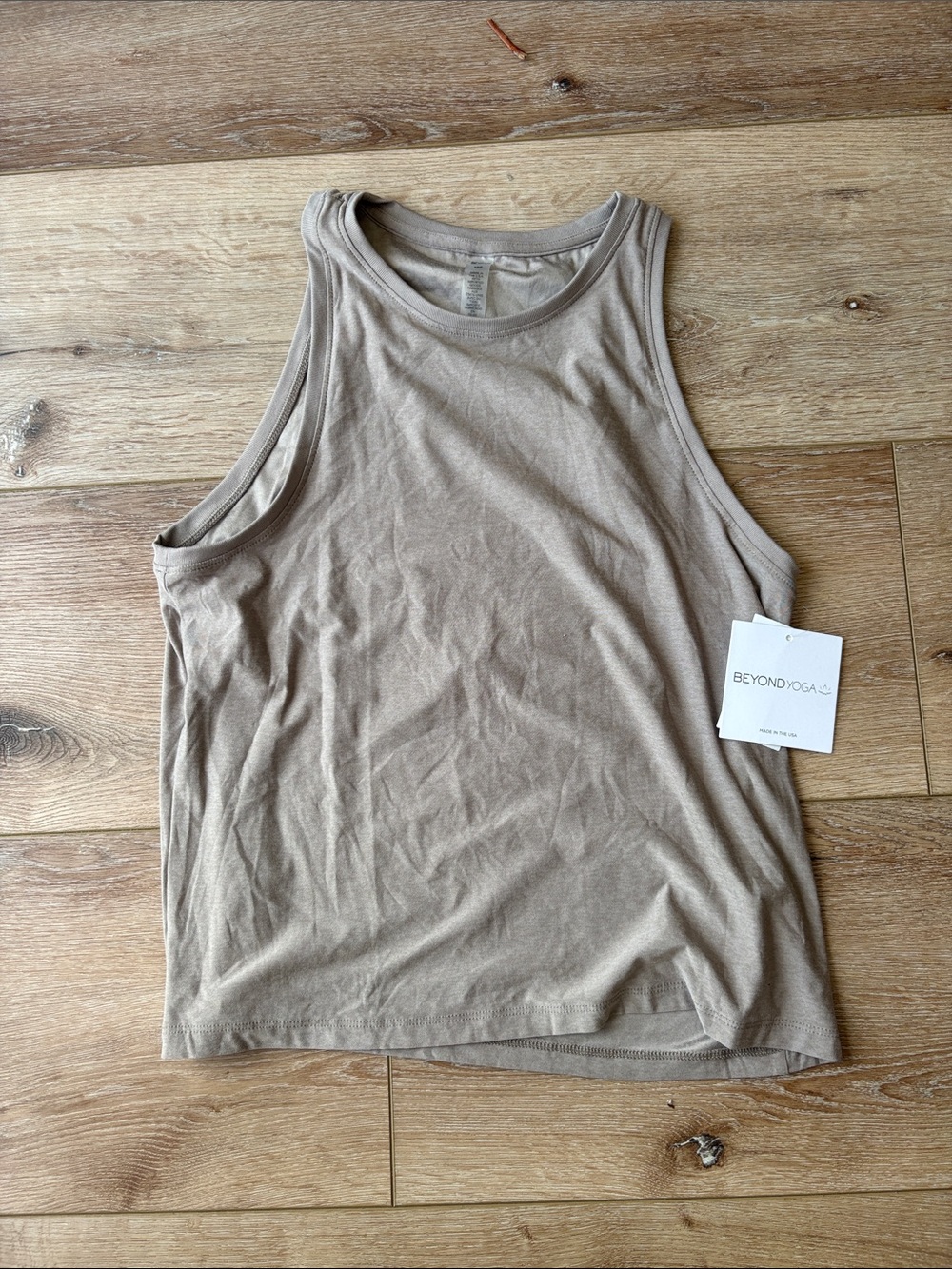 Beyond Yoga Sleeveless Tank Top in Taupe Beige